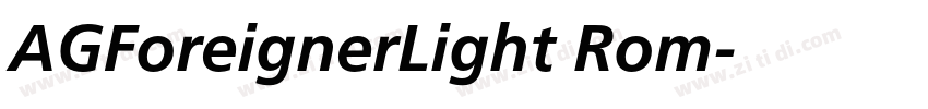 AGForeignerLight Rom字体转换